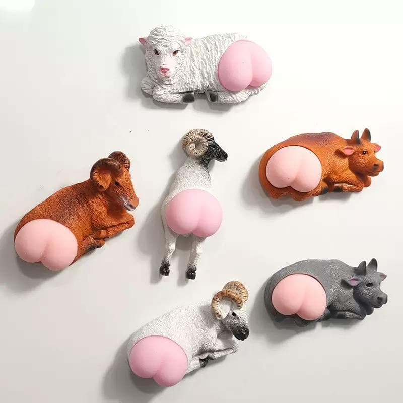 Creative Resin 3D Sheep Fridge Magnet Home Cute Animal Tourist Souvenirs Decompression Gift Customized Fridge Magnet — image 4