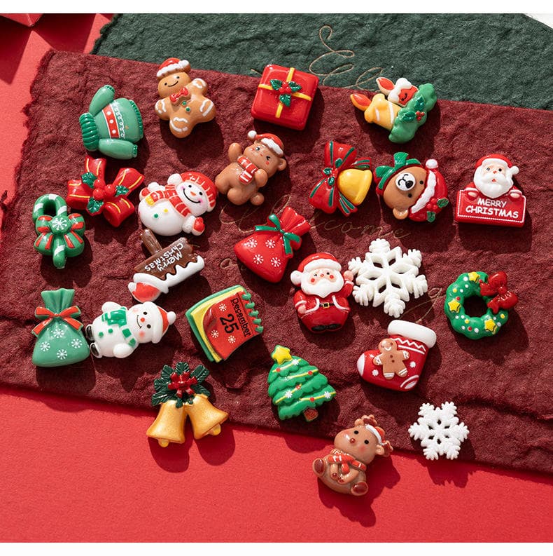 Three-dimensional Resin Magnetic Stickers DIY Creative Christmas Gift Art Deco Design Style Entire Set
