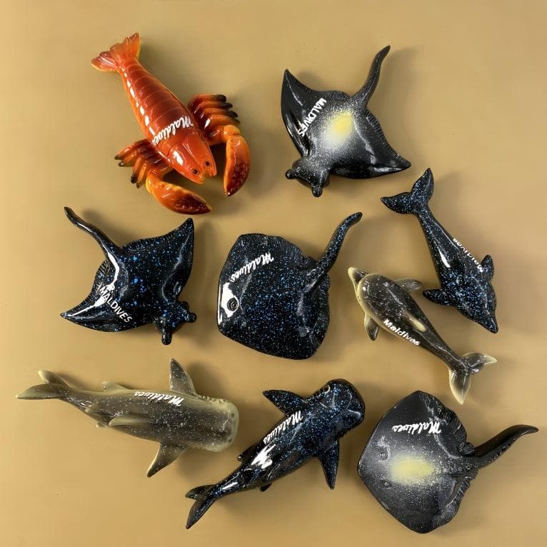 The New Hot Fridge Souvenir Magnets Wholesale Resin 3d Refrigerator Magnets Gift Custom Maldives Fridge Magnet Marine Animal