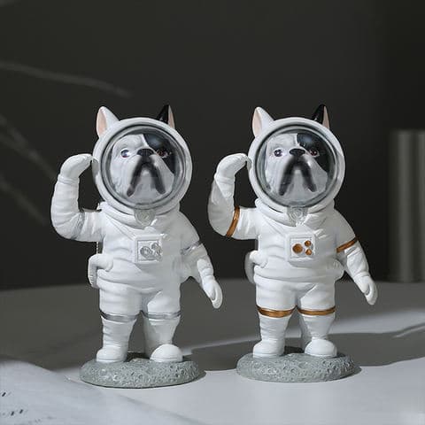 High Quality Sci Fi Astronaut Dog Resin Sculpture Futuristic Design Creative Space Theme Art Gift for Collectors